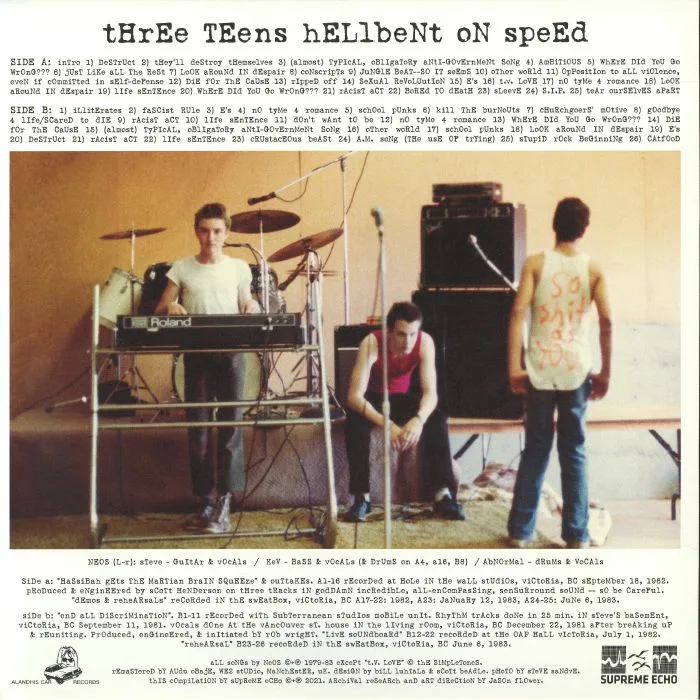 Back cover — NEOS — Three Teens Hellbent On Speed (remastered)