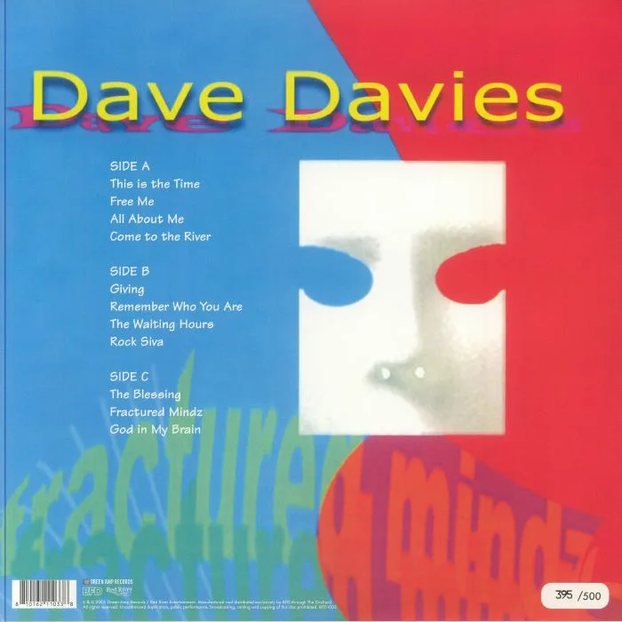 Back cover — Dave DAVIES — Fractured Mindz