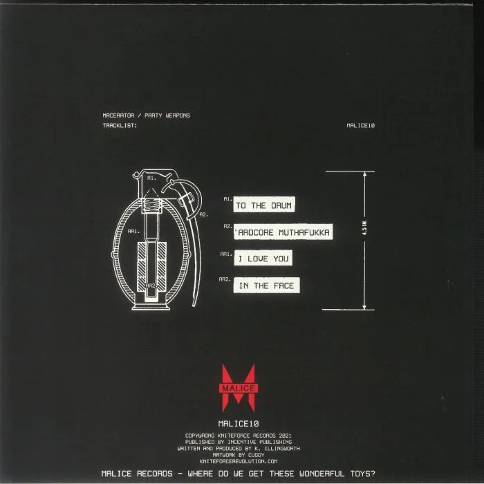 Back cover — MACERATOR — Party Weapons