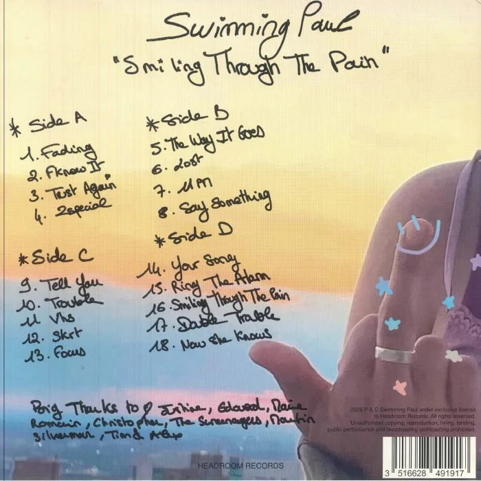 Back cover — SWIMMING PAUL — Smiling Through The Pain