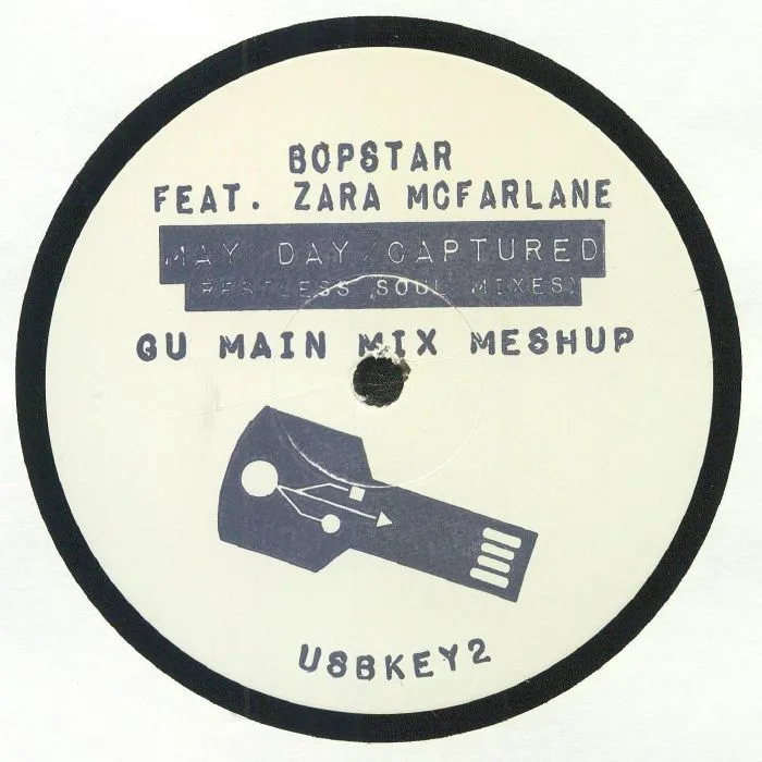 Front cover — BOPSTAR feat ZARA MCFARLANE — Mayday / Captured Restless Soul Mixes