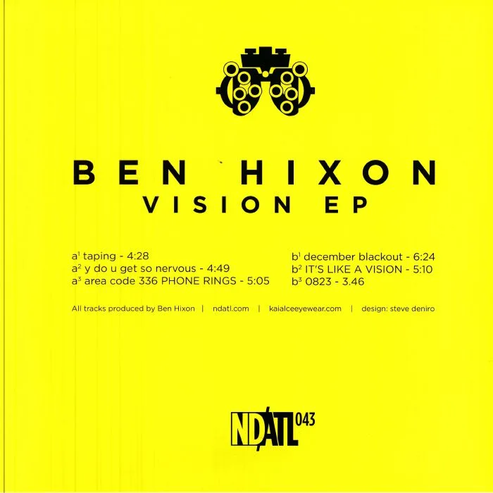 Back cover — Ben HIXON — Vision EP