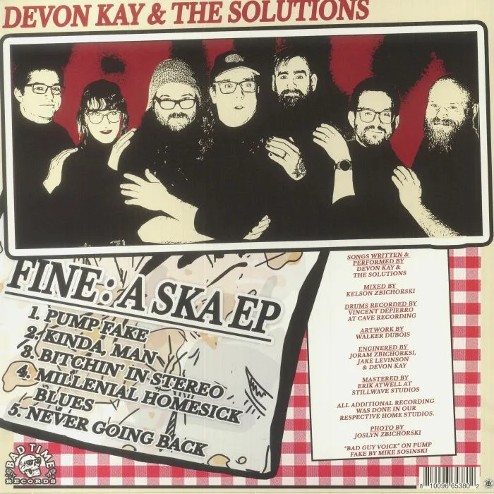 Обратная сторона обложки — DEVON KAY & THE SOLUTIONS — Fine: A Ska EP