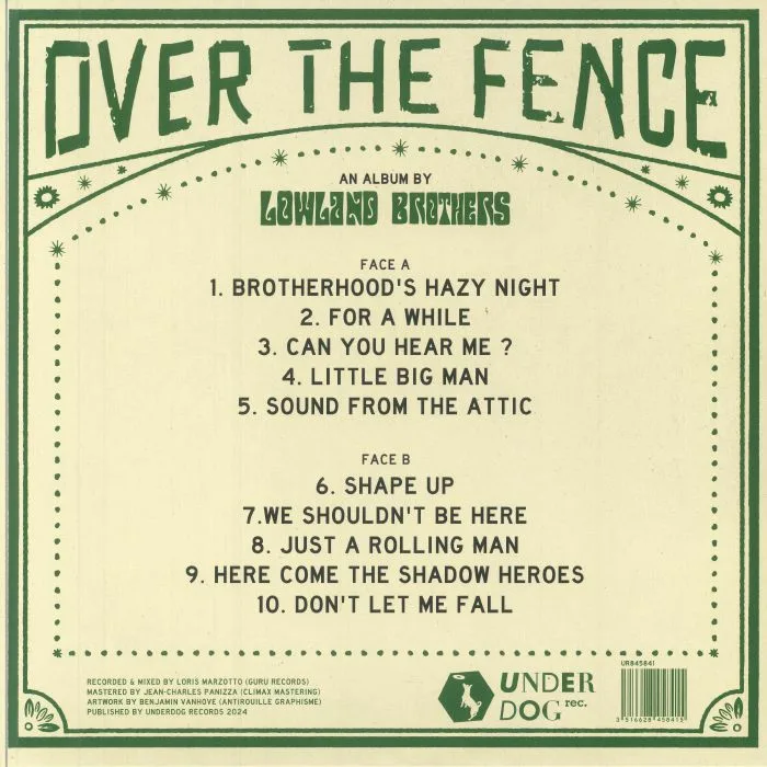 Back cover — LOWLAND BROTHERS — Over The Fence (B-STOCK)