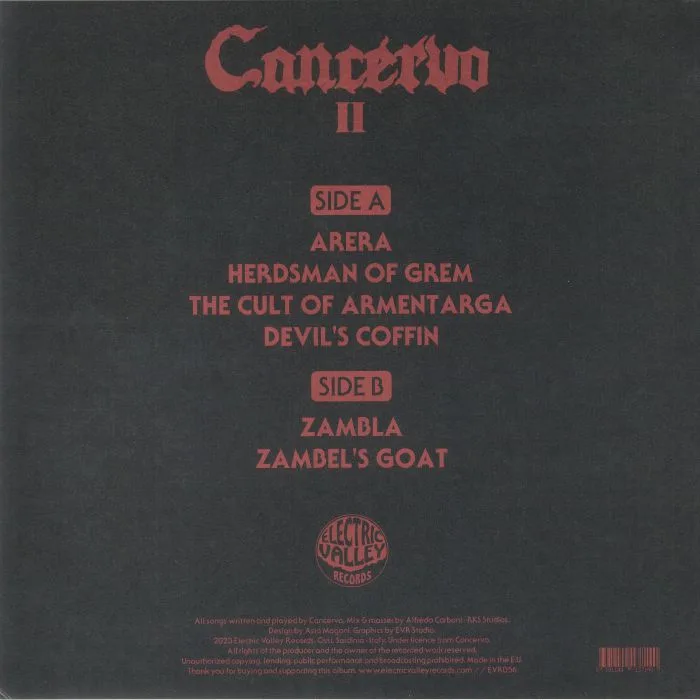 Back cover — CANCERVO — II