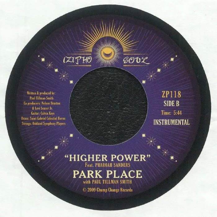 Back cover — PARK PLACE with PAUL TILMAN SMITH — Higher Power