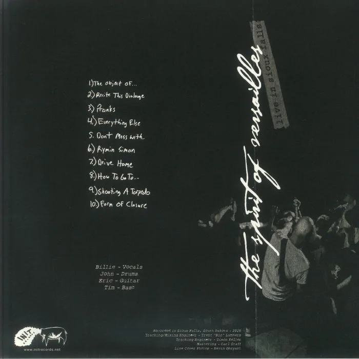 Обратная сторона обложки — The SPIRIT OF VERSAILLES — Live In Sioux Falls