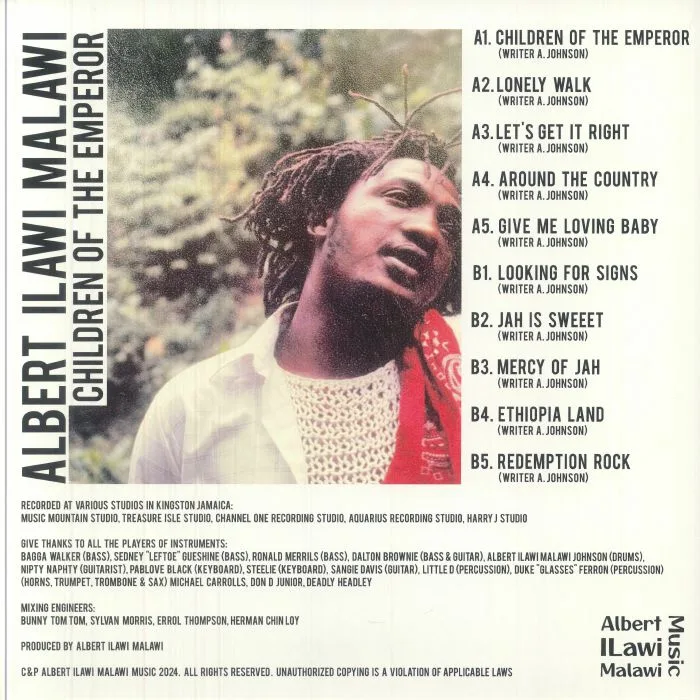 Обратная сторона обложки — Albert Ilawi MALAWI — Children Of The Emperor