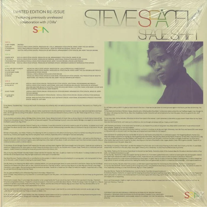 Back cover — Steve SPACEK — Space Shift (reissue)