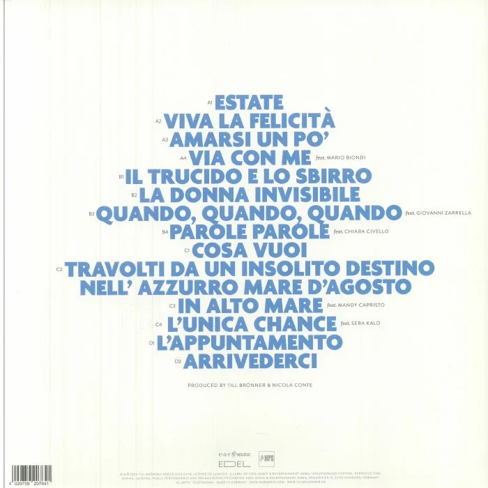 Back cover — Till BRONNER — Italia