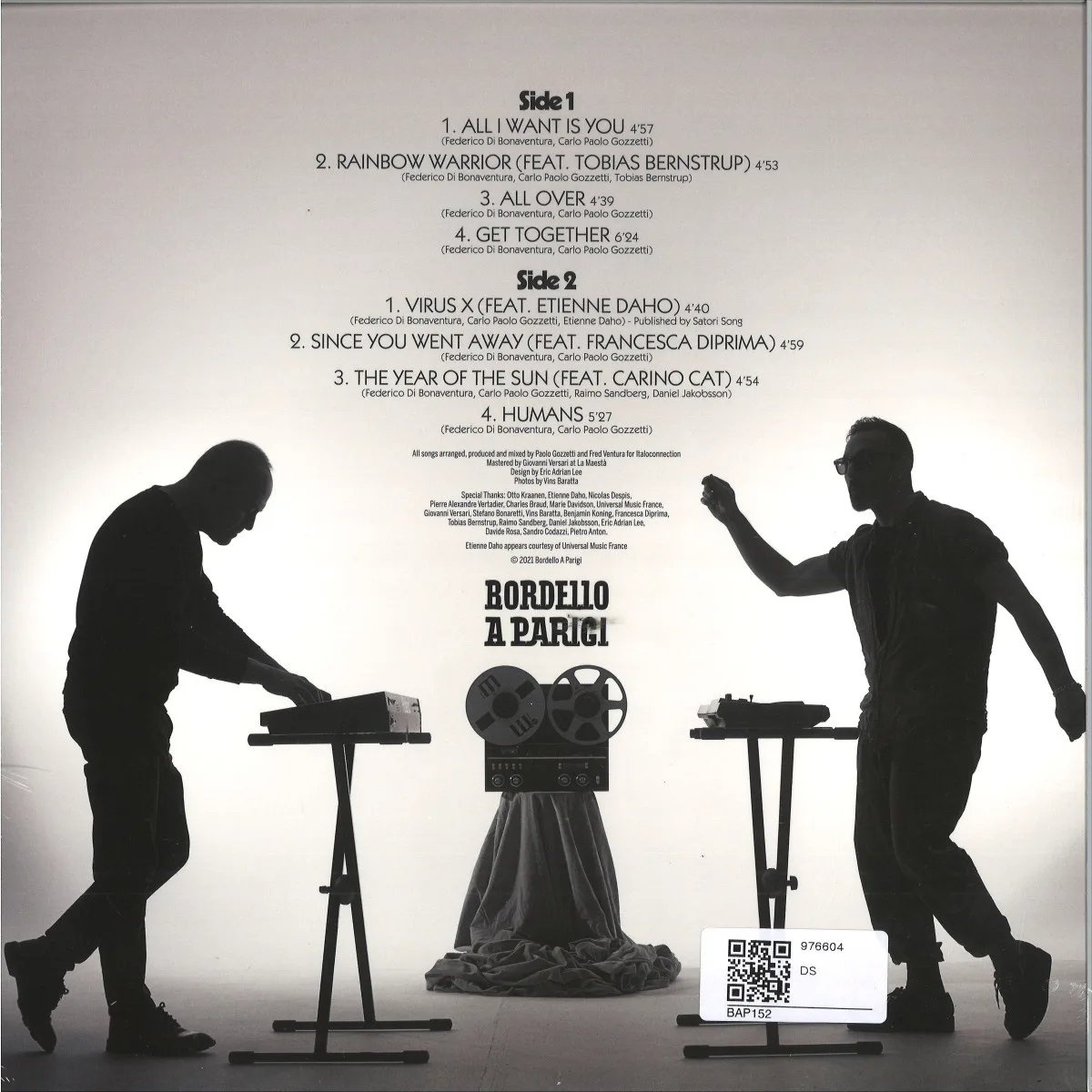 Back cover — Italoconnection — MIDNIGHT CONFESSIONS VOL. 1 LP