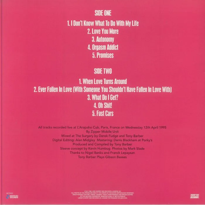 Back cover — BUZZCOCKS — Encore Du Pain (reissue)
