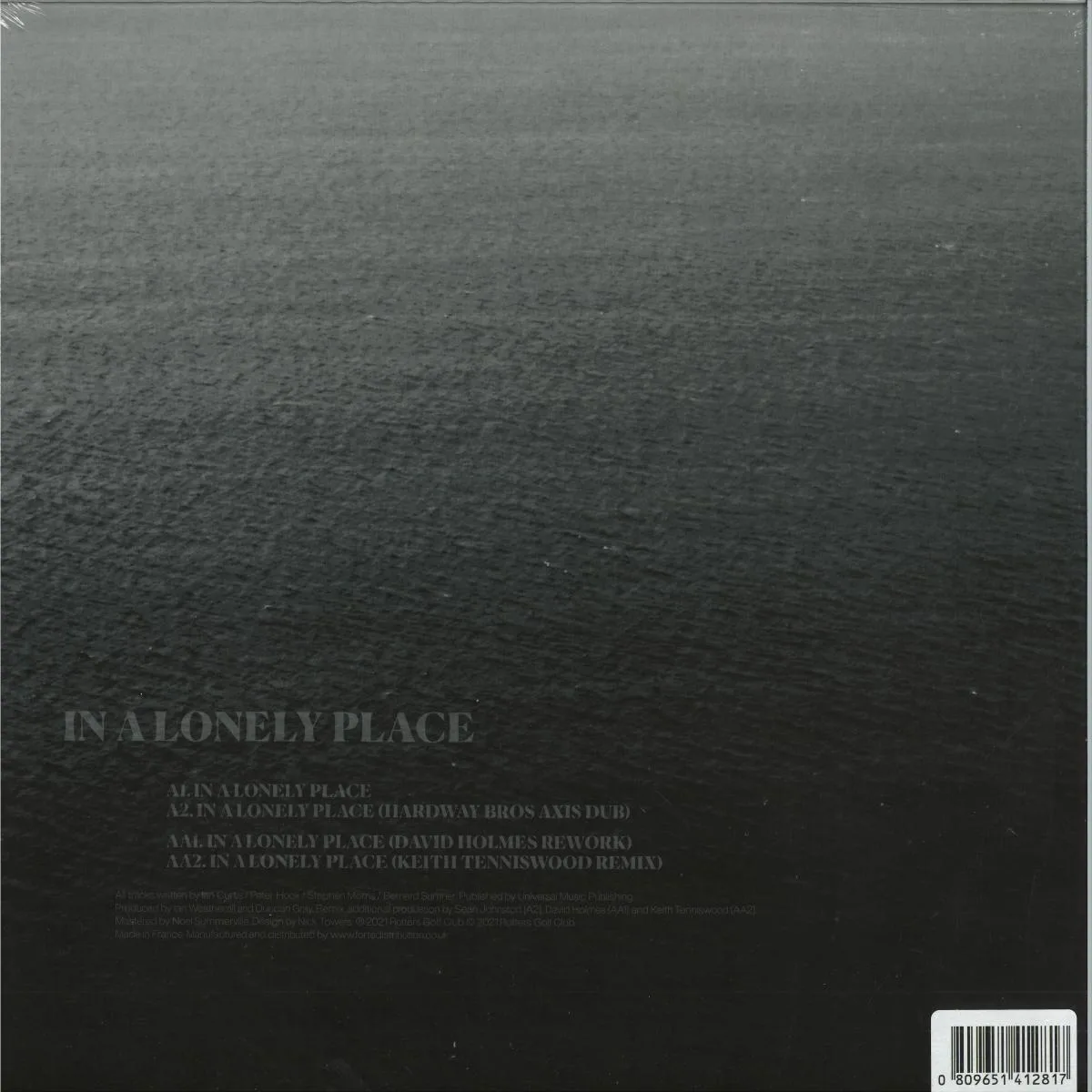 Back cover — IWDG — In A Lonely Place LP