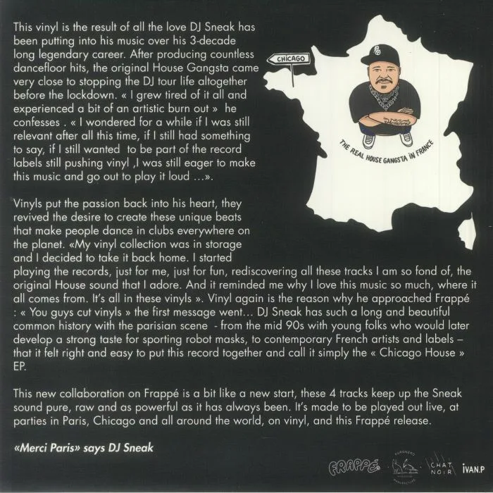 Back cover — DJ SNEAK — Chicago House (B-STOCK)