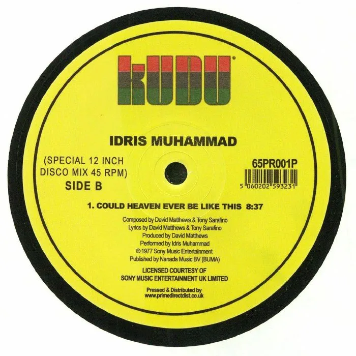 Обратная сторона обложки — Idris MUHAMMAD — Could Heaven Ever Be Like This (Late Nite Tuff Guy remix & original)