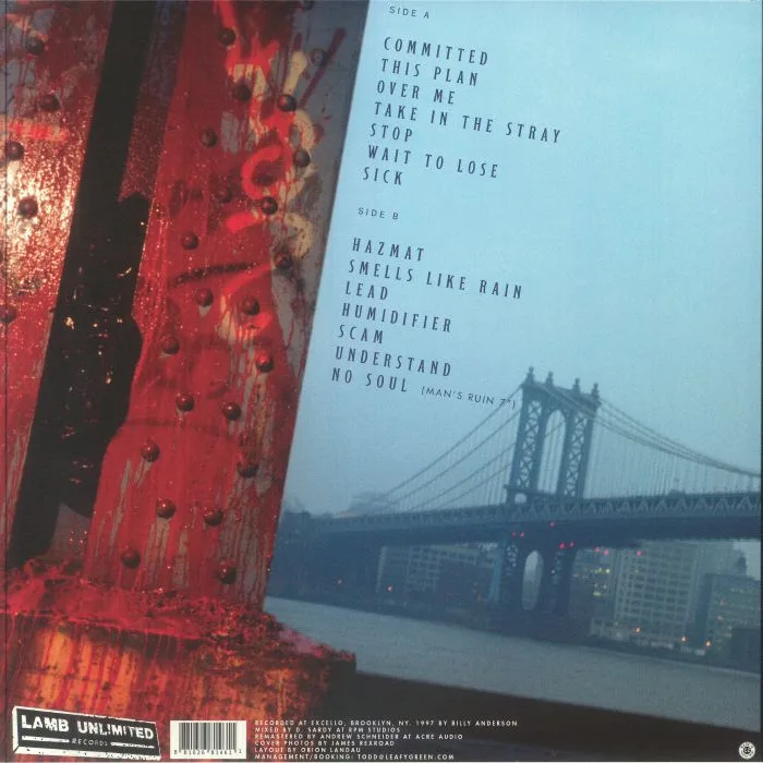 Back cover — UNSANE — Occupational Hazard (remastered)