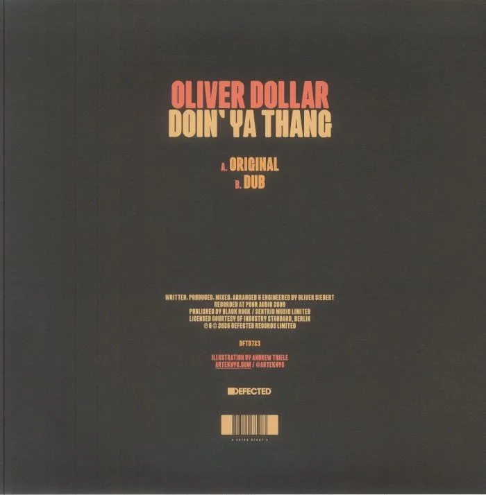 Back cover — Oliver DOLLAR — Doin' Ya Thang