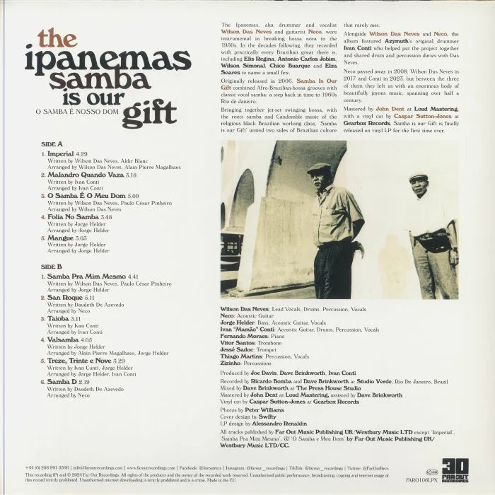 Обратная сторона обложки — The IPANEMAS — Samba Is Our Gift (Record Store Day RSD 2024)