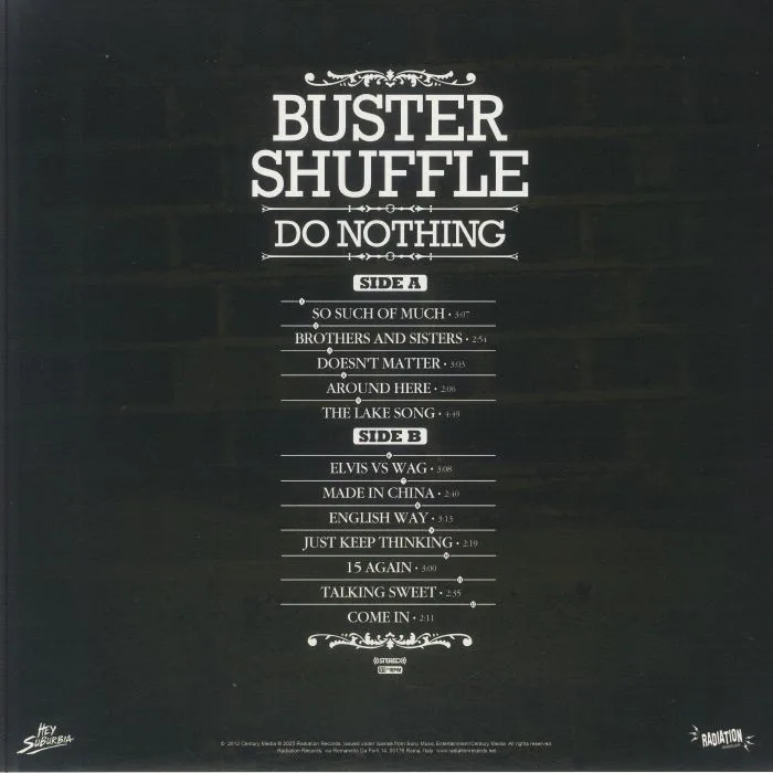 Back cover — BUSTER SHUFFLE — Do Nothing (reissue)