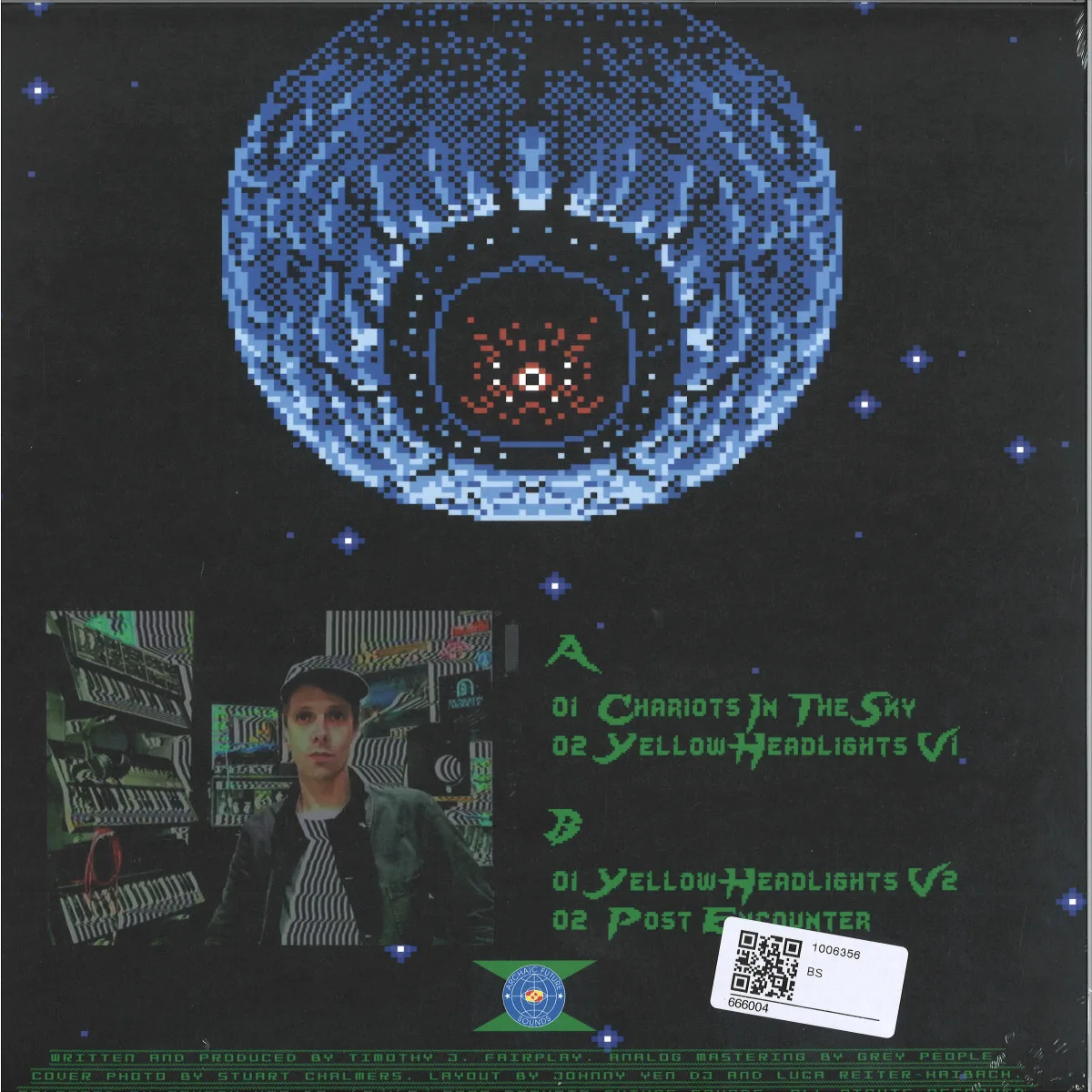 Back cover — Timothy J. Fairplay — CHARIOTS IN THE SKY EP