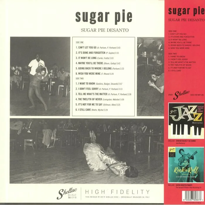 Обратная сторона обложки — SUGAR PIE DESANTO — Sugar Pie (reissue)