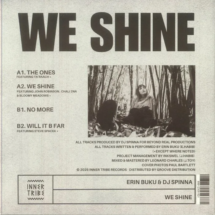 Back cover — Erin BUKU / DJ SPINNA — We Shine
