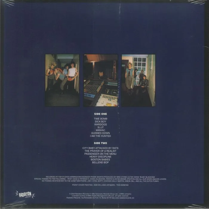Back cover — GBH — City Baby Attacked By Rats (reissue)