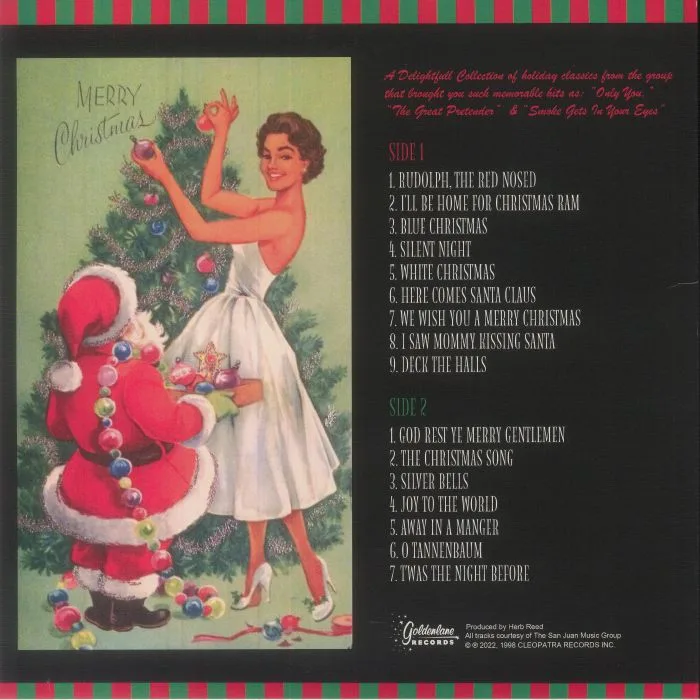 Back cover — The PLATTERS — A Classic Christmas (reissue)