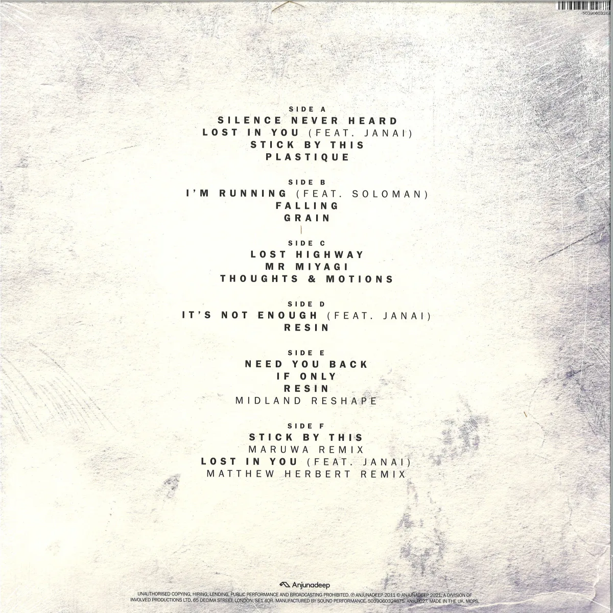Back cover — Dusky — Stick By This LP 3x12"