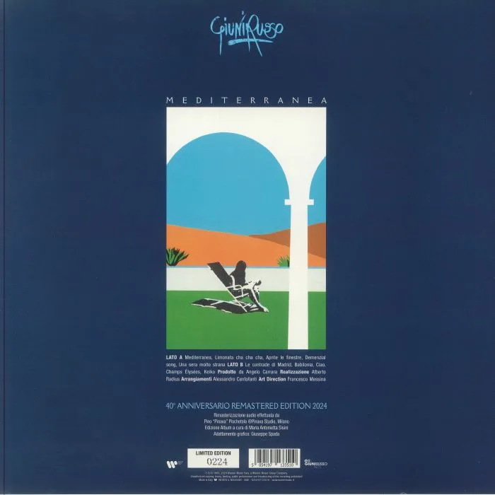 Back cover — Giuni RUSSO — Mediterranea (40th Anniversary Edition) (remastered)