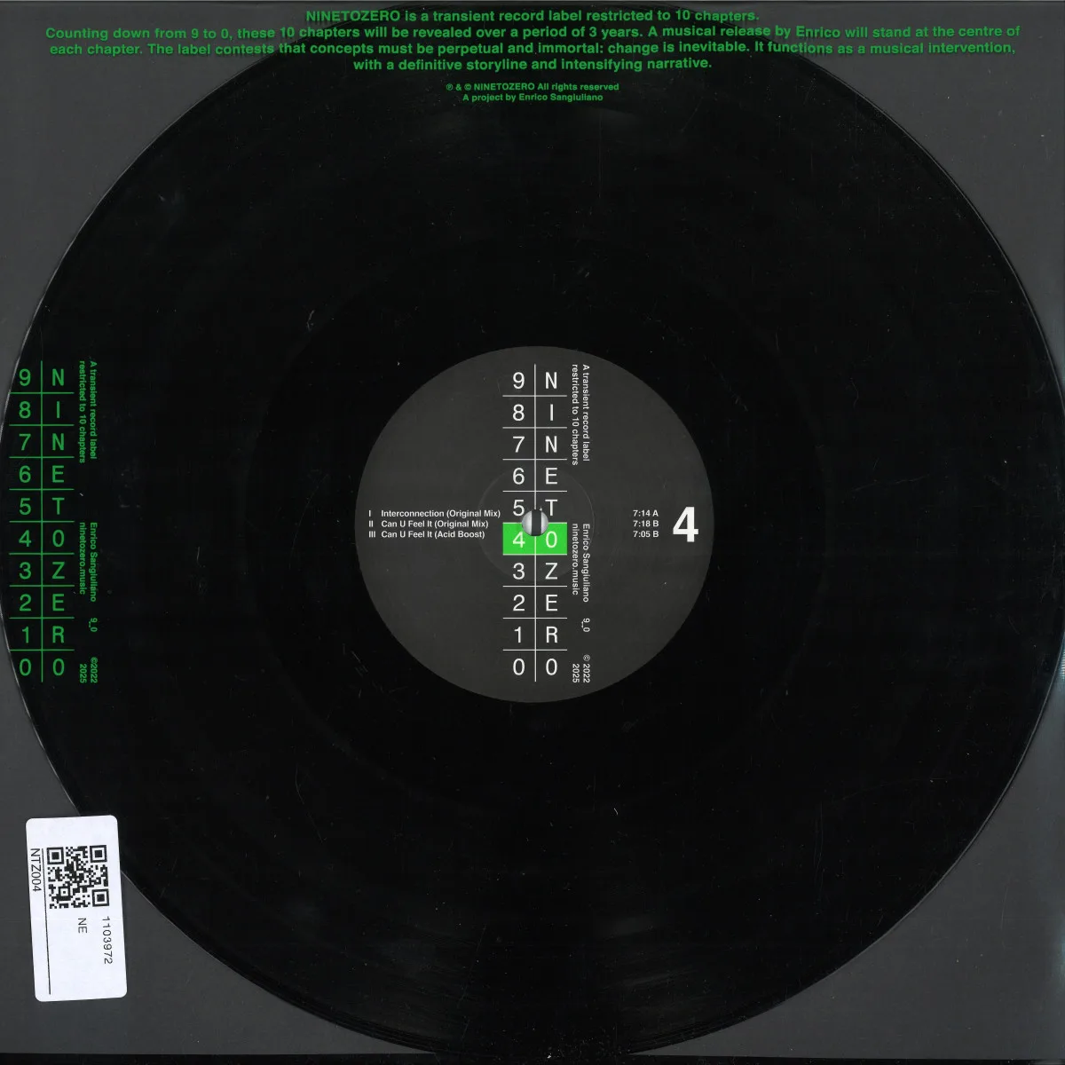 Обратная сторона обложки — Enrico Sangiuliano — Interconnection EP