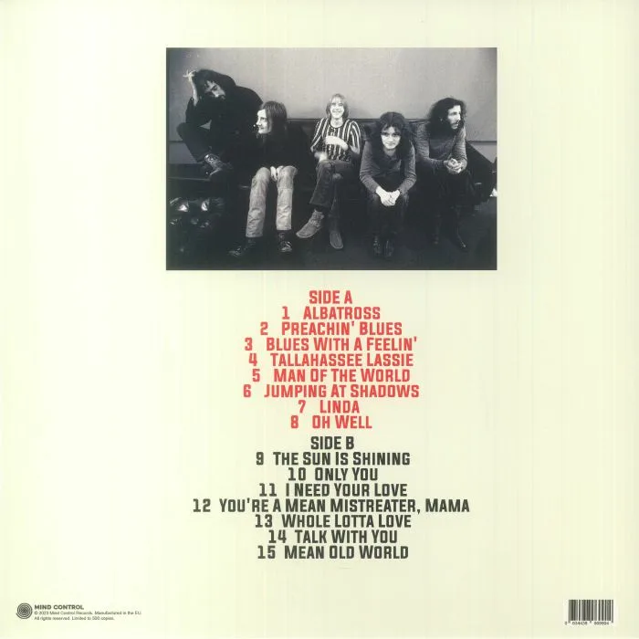 Back cover — FLEETWOOD MAC — Sun Not Shining: Radio Studios Aberdeen Scotland June 23rd 1969 FM Broadcast