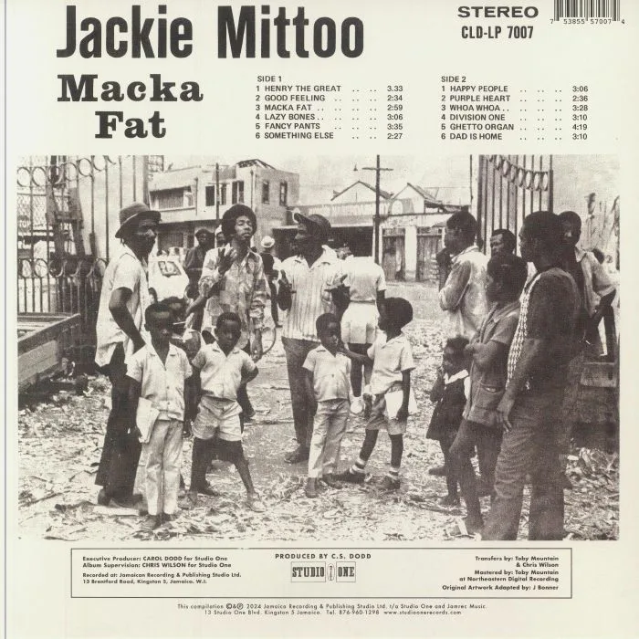 Обратная сторона обложки — Jackie MITTOO — Macka Fat (reissue)