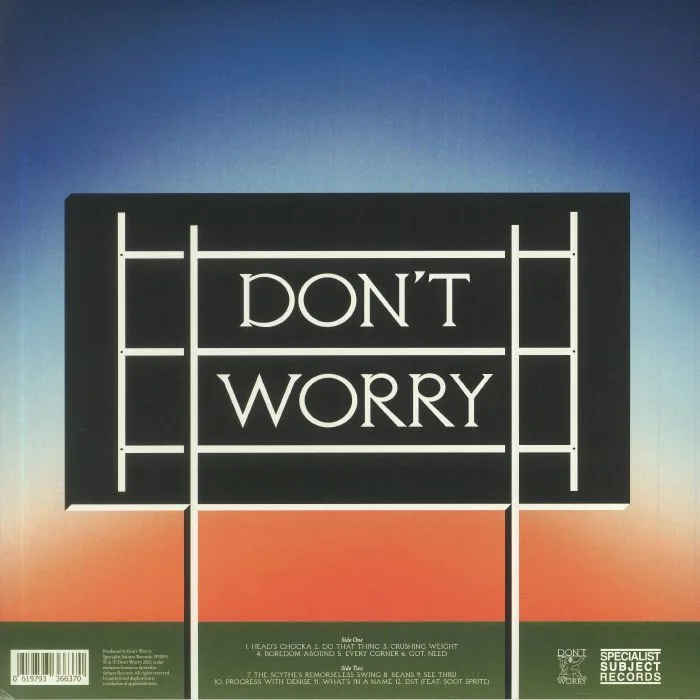 Back cover — DON'T WORRY — Remorseless Swing