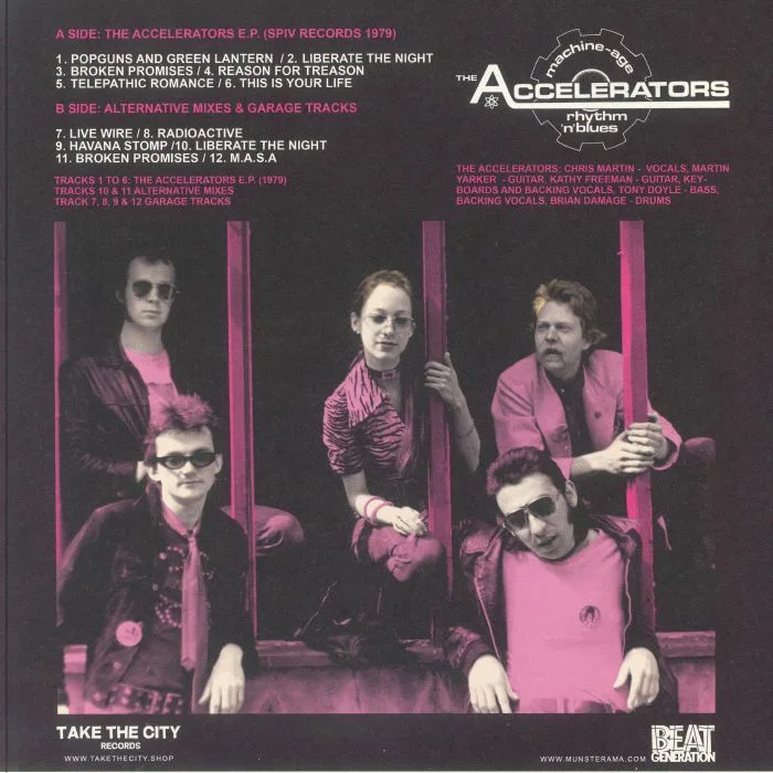 Обратная сторона обложки — The ACCELERATORS — Moving Fast!!! Selected Recordings 1977-1979