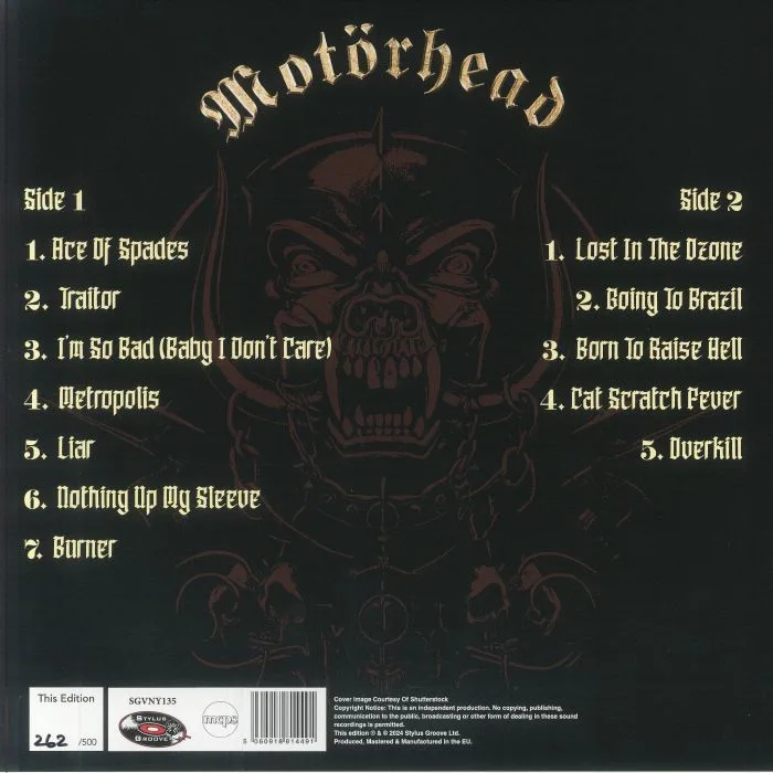 Обратная сторона обложки — MOTORHEAD — Going To Argentina: Buenos Aires 14th May 1994
