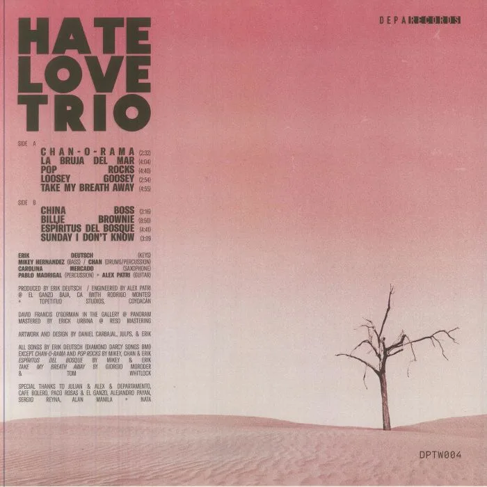 Обратная сторона обложки — HATE LOVE TRIO — Hate Love Trio