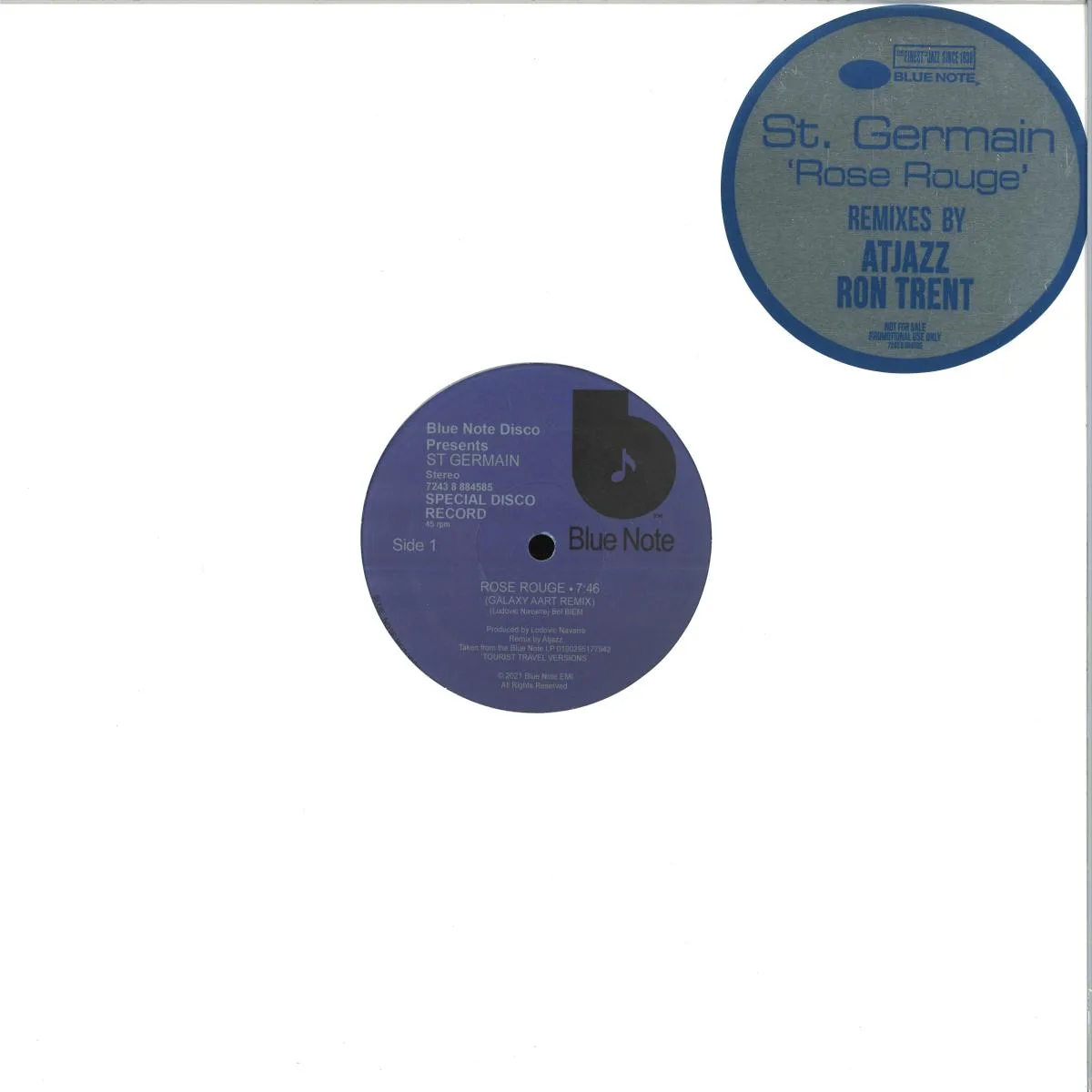 Back cover — St. Germain — Rose Rouge (Atjazz / Ron Trent Remixes)