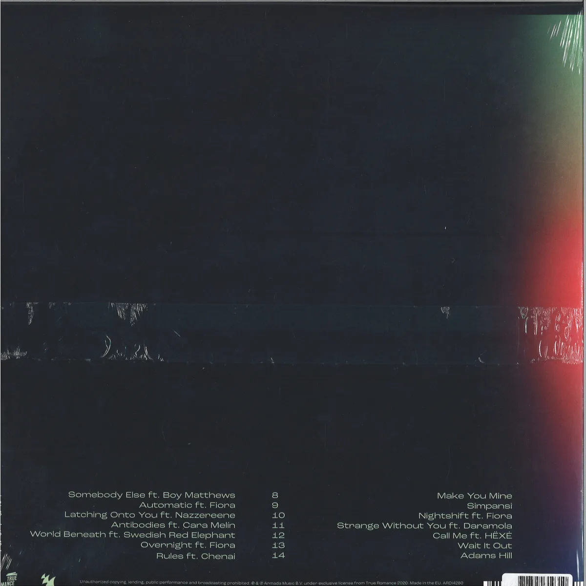 Back cover — Tensnake — L.A.