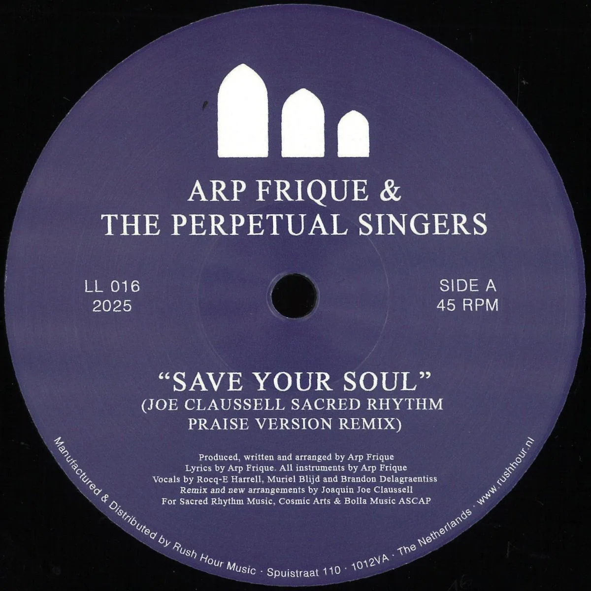 Лицевая сторона обложки — ARP FRIQUE & THE PERPETUAL SINGERS — SAVE YOUR SOUL (JOE CLAUSSELL SACRED RHYTHM PRAISE VERSION REMIX)