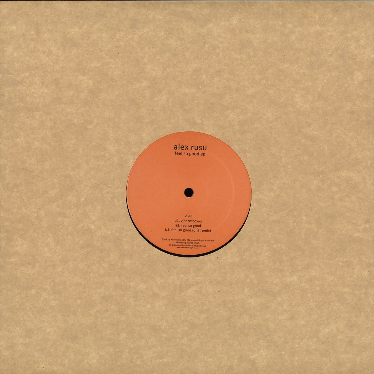 Back cover — Alex Rusu — Feel So Good Ep
