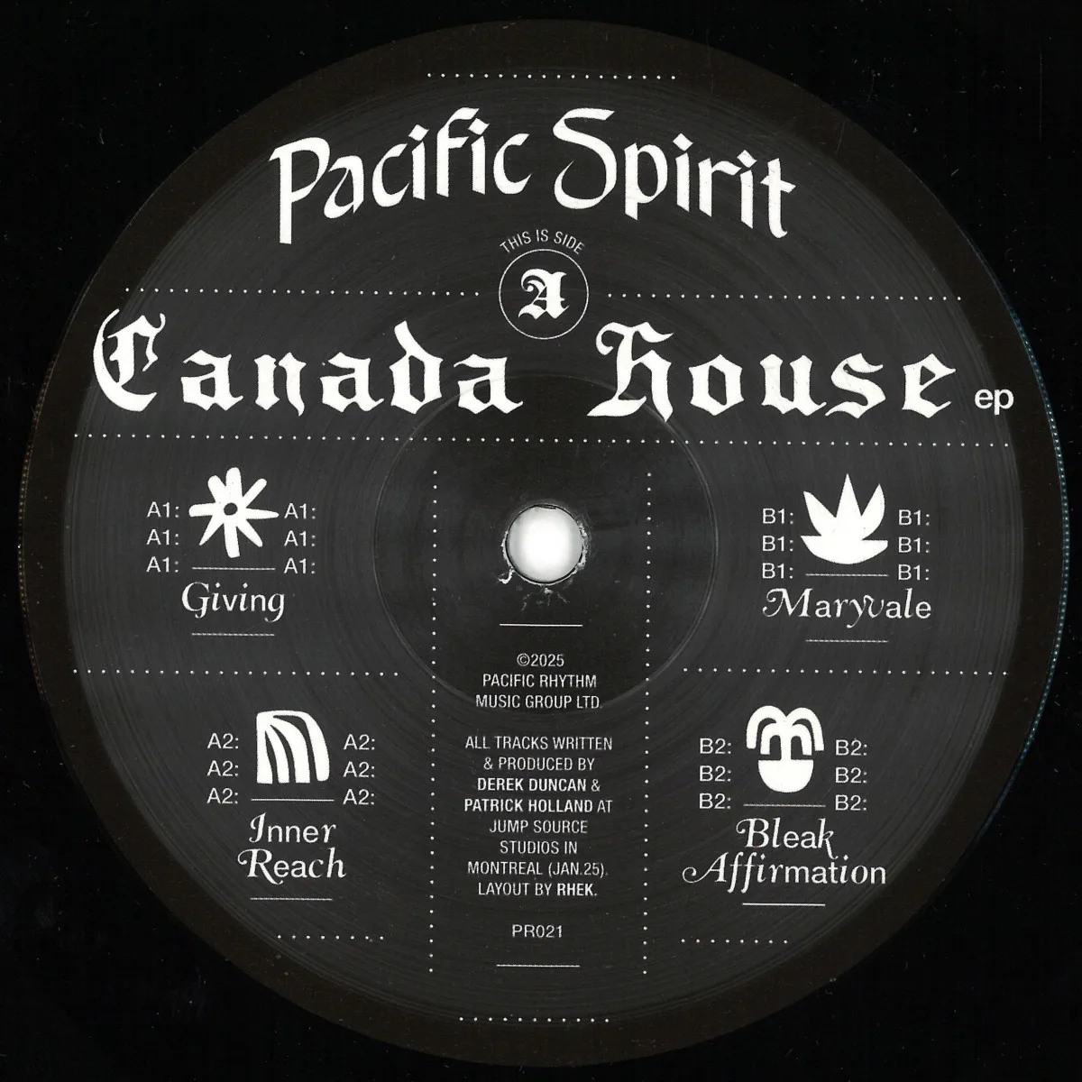 Front cover — Pacific Spirit — Canada House EP