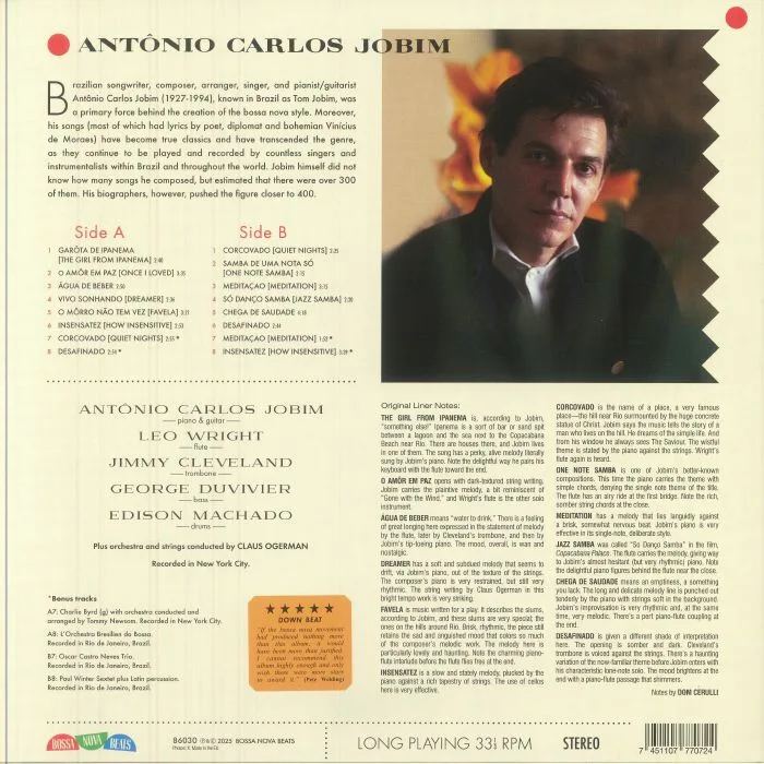 Back cover — Antonio Carlos JOBIM — The Girl From Ipanema (reissue)