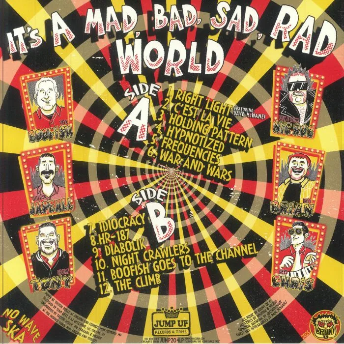 Back cover — BRUNT OF IT — It's A Mad Bad Sad World