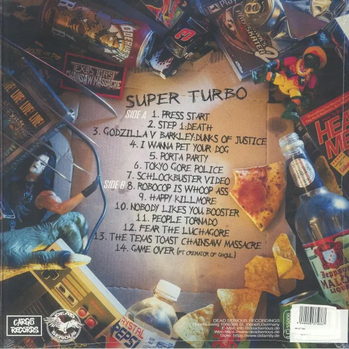 Обратная сторона обложки — TEXAS TOAST CHAINSAW MASSACRE — Super Turbo