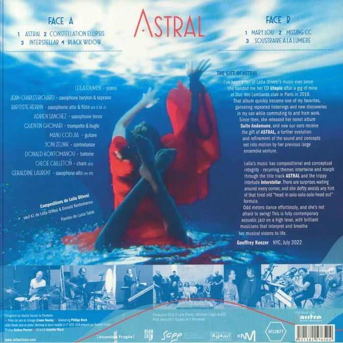 Back cover — Leila OLIVESI — Astral