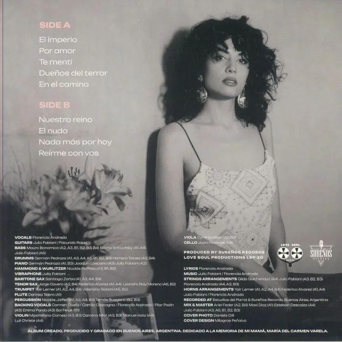 Back cover — Florence ANDRADA — Nada Mas Por Hoy