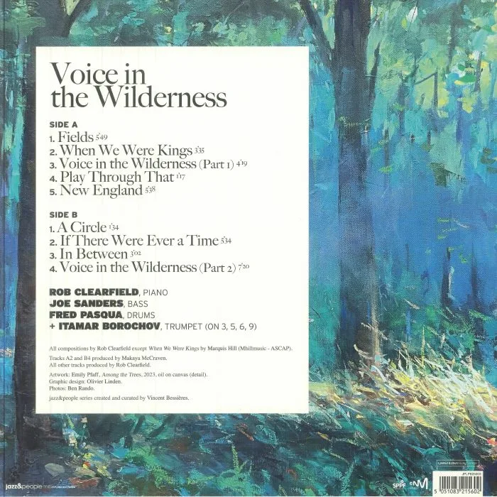 Back cover — Rob CLEARFIELD — Voice In The Wilderness
