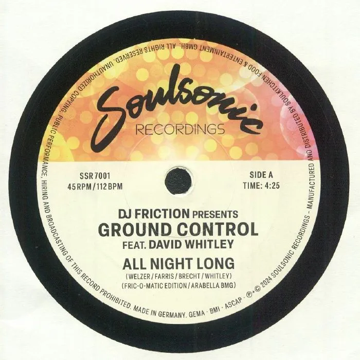 DJ FRICTION presents GROUND CONTROL — All Night Long