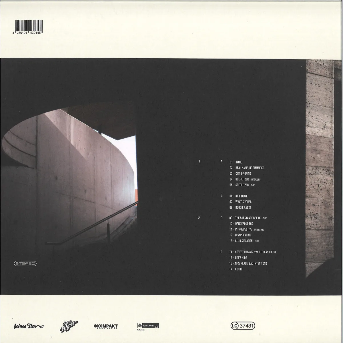 Обратная сторона обложки — Luca Musto — Nice Place, Bad Intentions 2x12"